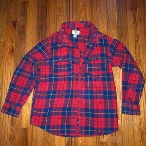 Old Navy Boys Long Sleeve Plaid Shirt